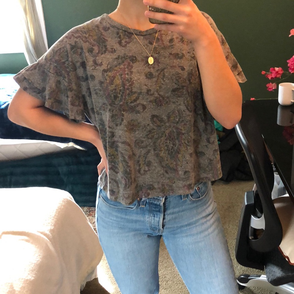 Paisley blouse from Anthropologie